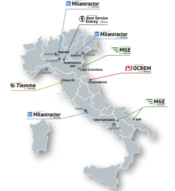 Il Network Bridgen - Mappa sedi Italia